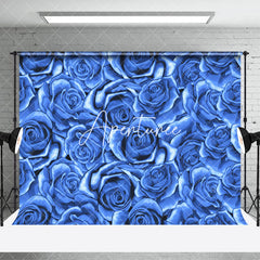 Aperturee - Aperturee Elegant Royal Blue Rose Fine Art Combo Set Backdrop