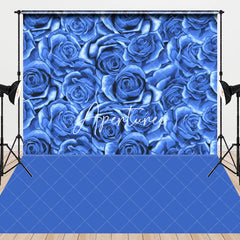 Aperturee - Aperturee Elegant Royal Blue Rose Fine Art Combo Set Backdrop