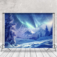 Aperturee - Aperturee Enchanting Winter Night Aurora Borealis Backdrop