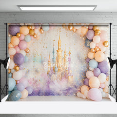 Aperturee - Aperturee Fairy Mural Castle Arch Balloons Cake Smash Backdrop