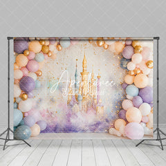 Aperturee - Aperturee Fairy Mural Castle Arch Balloons Cake Smash Backdrop