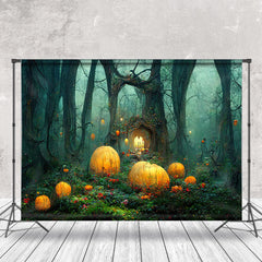 Aperturee - Aperturee Fairy Mystical Weird Forest Floral Halloween Backdrop