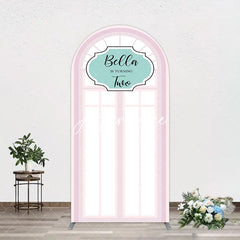 Aperturee - Aperturee Fairy Pink Window 2bd Birthday Party Arch Backdrop