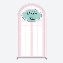 Aperturee - Aperturee Fairy Pink Window 2bd Birthday Party Arch Backdrop