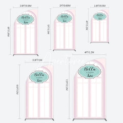 Aperturee - Aperturee Fairy Pink Window 2bd Birthday Party Half Moon Arch Backdrop