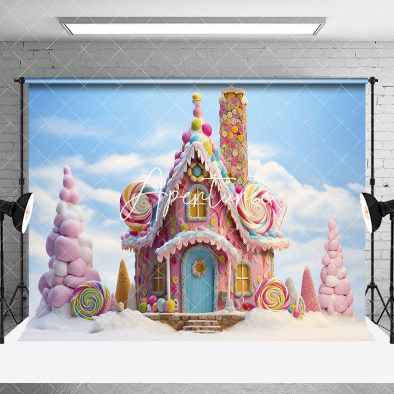 Aperturee - Aperturee Fairy Tale Colorful Candyland Room Set Backdrop