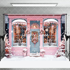 Aperturee - Aperturee Fairy Tale Pink Candyland Christmas Room Set Backdrop