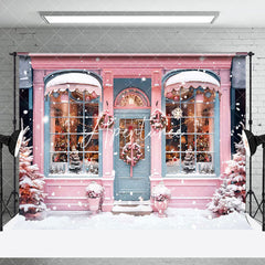 Aperturee - Aperturee Fairy Tale Pink Candyland Christmas Room Set Backdrop