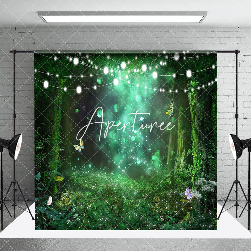 Aperturee - Aperturee Fairy Tale Spring Forest Light Room Set Backdrop