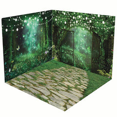 Aperturee - Aperturee Fairy Tale Spring Forest Light Room Set Backdrop