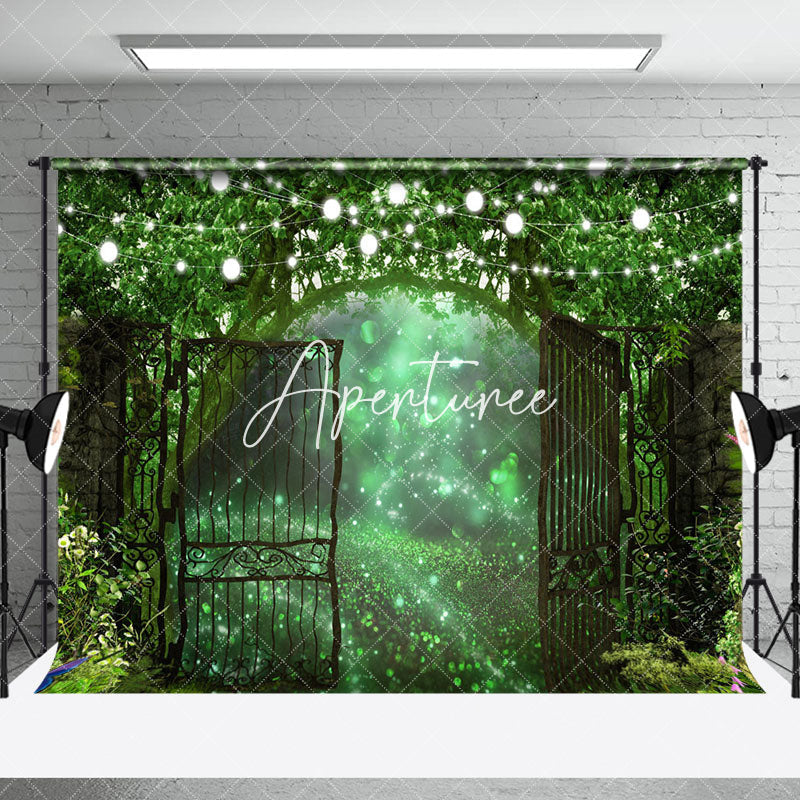 Aperturee - Aperturee Fairy Tale Spring Forest Light Room Set Backdrop