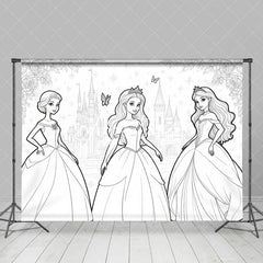 Aperturee - Aperturee Fairytale Elegant Princess Castle Night Sky Backdrop