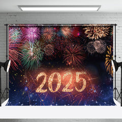 Aperturee - Aperturee Fantasy Sparks Night Sky Happy New Year Backdrop