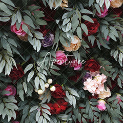 Aperturee - Aperturee Faux Flower Leaf Wall Wedding Party Backdrop Decor