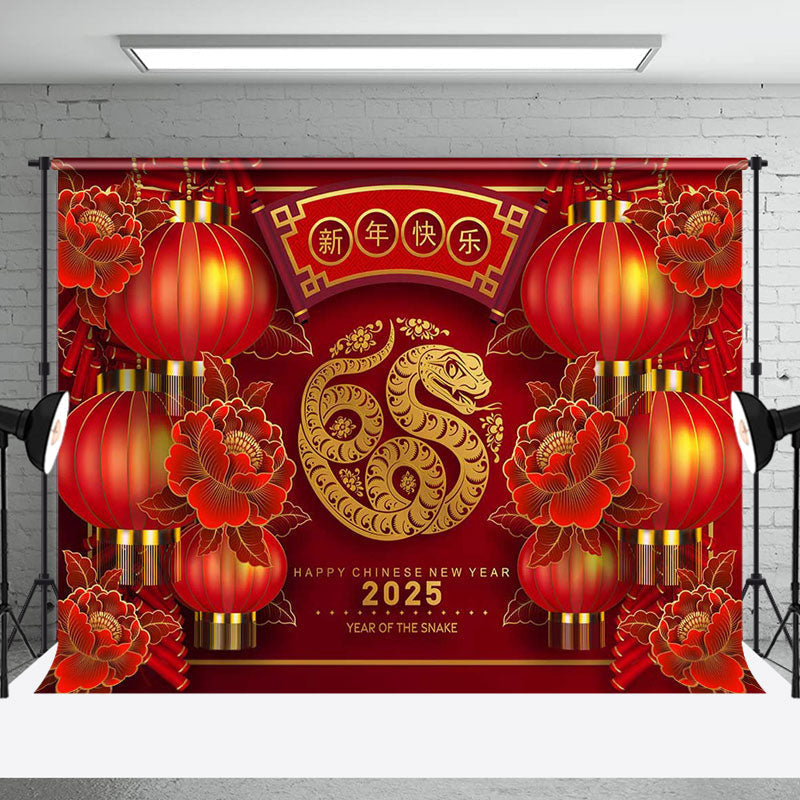 Aperturee - Aperturee Festive 2025 Snake Happy Chinese New Year Backdrop