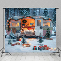 Aperturee - Aperturee Festive Camper Van Interior Christmas Decor Backdrop