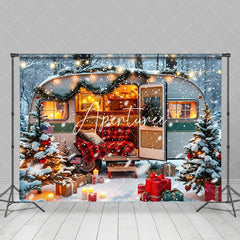 Aperturee - Aperturee Festive Camper Van Merry Christmas Warm Backdrop