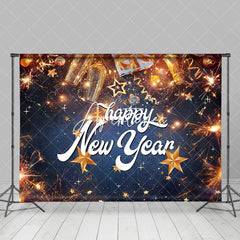 Aperturee - Aperturee Festive Gold Sparks Flicker Happy New Year Backdrop