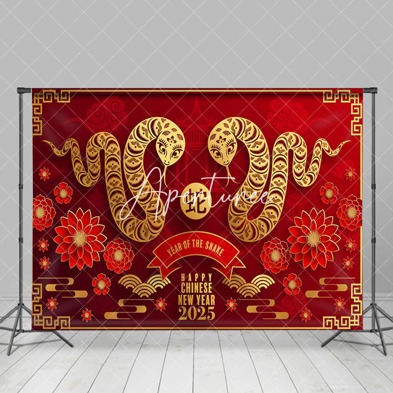 Aperturee - Aperturee Festive Lunar Year Of The Snake Holiday Backdrop