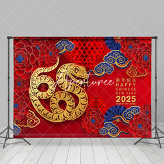 Aperturee - Aperturee Festive Snake Navy 2025 Chinese New Year Holiday Backdrop