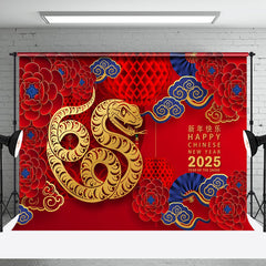 Aperturee - Aperturee Festive Snake Navy 2025 Chinese New Year Holiday Backdrop