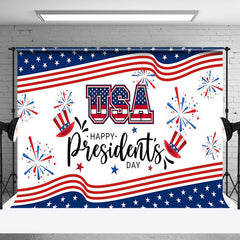 Aperturee - Aperturee Festive Sparke Usa Flag Happy Presidents Day Backdrop