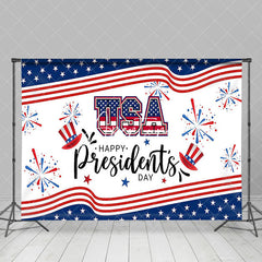 Aperturee - Aperturee Festive Sparke Usa Flag Happy Presidents Day Backdrop