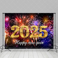 Aperturee - Aperturee Fiery 2025 New Years Eve Celebration Night Sky Backdrop