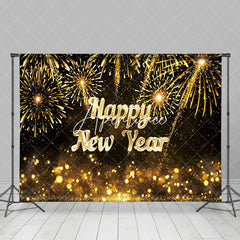 Aperturee - Aperturee Figured Gold Dots Happy New Year Backdrop Decor