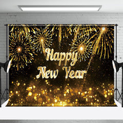 Aperturee - Aperturee Figured Gold Dots Happy New Year Backdrop Decor