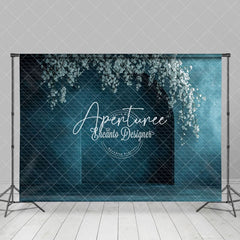 Aperturee - Aperturee Fine Art Blue Arch White Floral Wedding Backdrop