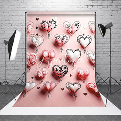 Aperturee - Aperturee Fine Art Floral Pink Heart Valentines Day Backdrop