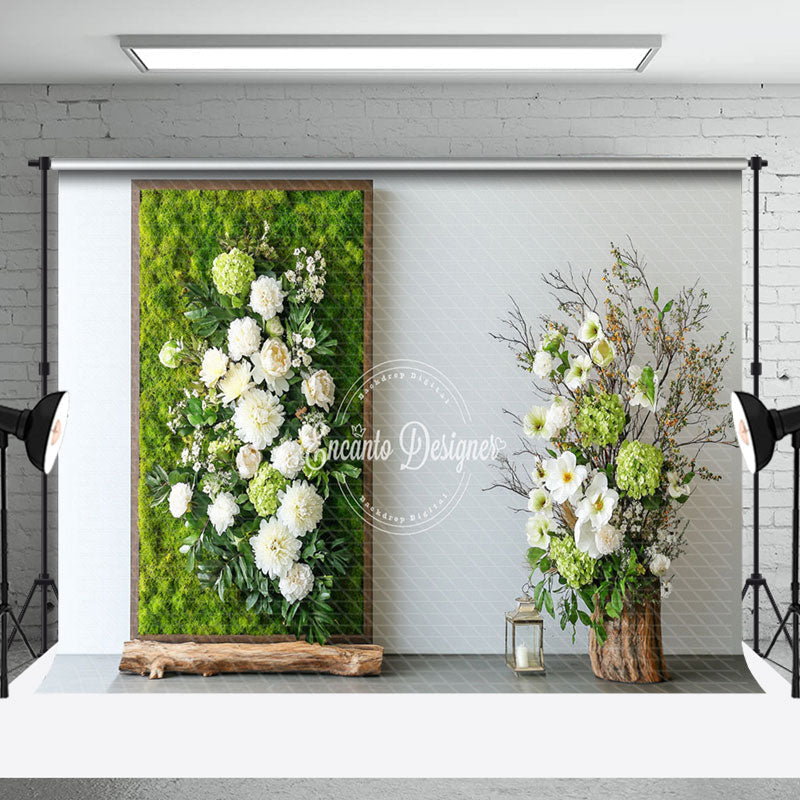 Aperturee - Aperturee Fine Art Spring Greenery Floral Photography Backdrop