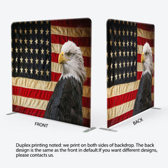 Aperturee - Aperturee Flag And Eagle Fabric Backdrop Cover for Independence Day