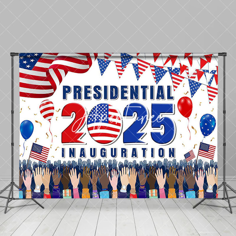 Aperturee - Aperturee Flag Cheers Presidential 2025 Inauguration Backdrop