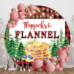 Aperturee - Aperturee Flapjacks And Flannel Light Round Christmas Backdrop