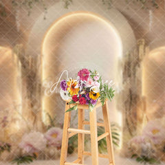 Aperturee - Aperturee Floral Archway Entrance Mark Photography Backdrop