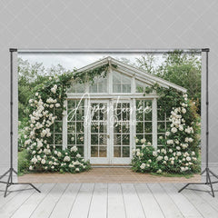 Aperturee - Aperturee Floral Decorated Greenhouse Wedding Scenic Backdrop