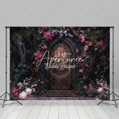 Aperturee - Aperturee Floral Forest Wooden Cabin Romantic Wedding Backdrop