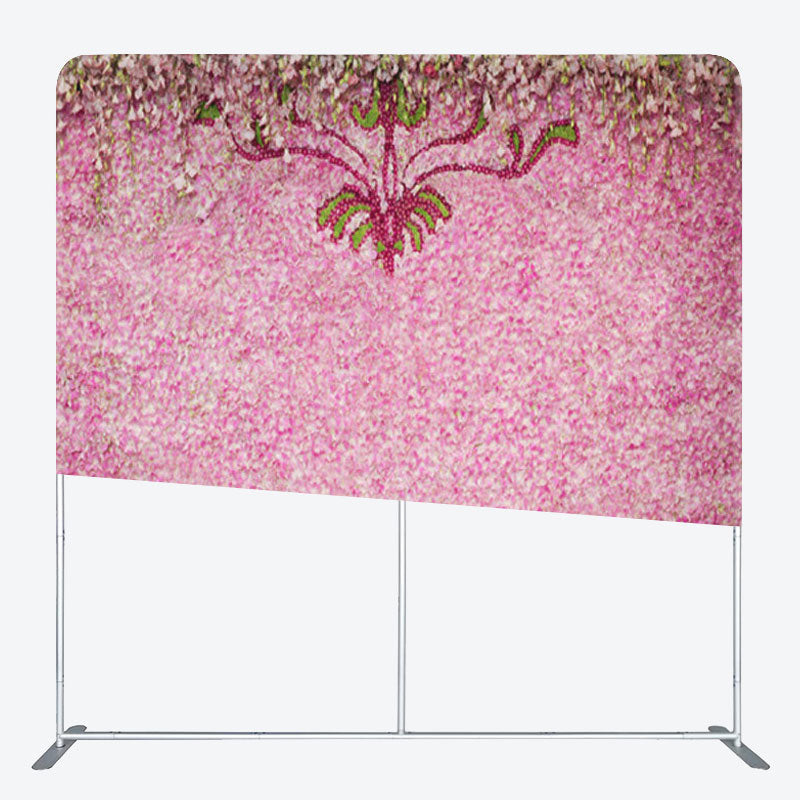 Aperturee - Aperturee Floral Pink Petal Wall Backdrop For Valentines Day