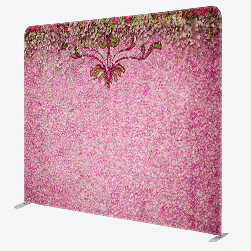 Aperturee - Aperturee Floral Pink Petal Wall Backdrop For Valentines Day