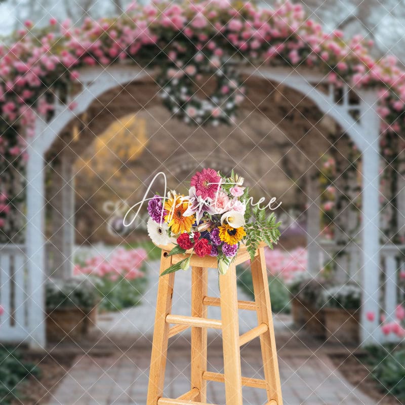 Aperturee - Aperturee Flower Arch Shelf Tulip Outdoor Spring Wedding Backdrop