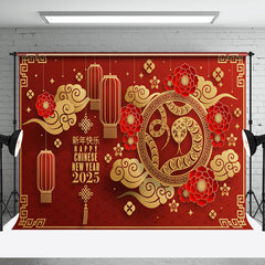 Aperturee - Aperturee Flower Cloud Zodiac Snake Chinese New Year Backdrop