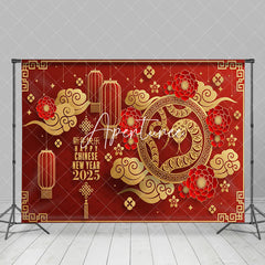 Aperturee - Aperturee Flower Cloud Zodiac Snake Chinese New Year Backdrop