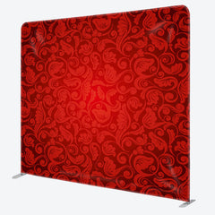 Aperturee - Aperturee Flower Pattern Classic Red Backdrop Cover For Decor