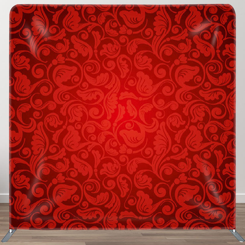 Aperturee - Aperturee Flower Pattern Classic Red Backdrop Cover For Decor