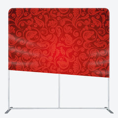 Aperturee - Aperturee Flower Pattern Classic Red Backdrop Cover For Decor