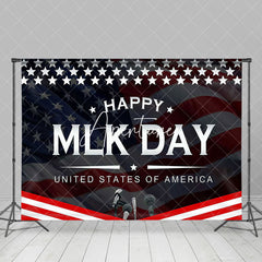 Aperturee - Aperturee Fluttering Usa Flag Speech Happy Mlk Day Backdrop