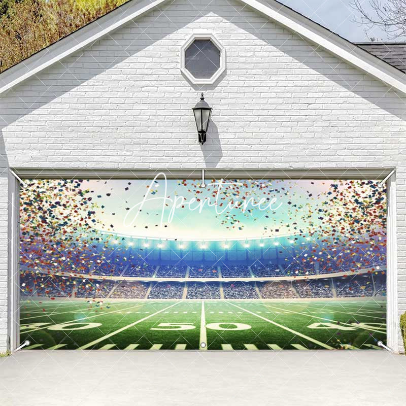 Aperturee - Aperturee Football Stadium Opening Ceremony Garage Door Banner