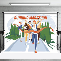 Aperturee - Aperturee Forest Track Running Marathon Sports Party Backdrop